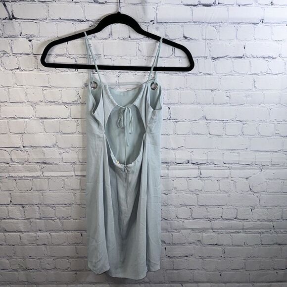 👗 Silence and Noise Light Blue Grommet Detail Dress - Size XS - Picture 3 of 3